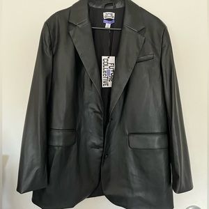 Black leather jacket